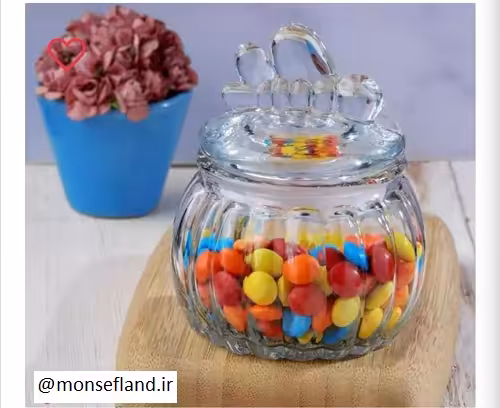 بانکه شیشه ای کوچک طرح کدو