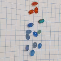 تعداد نگین عقیق آبی گارنت فیروزه و یاقوت کبود مخراجی