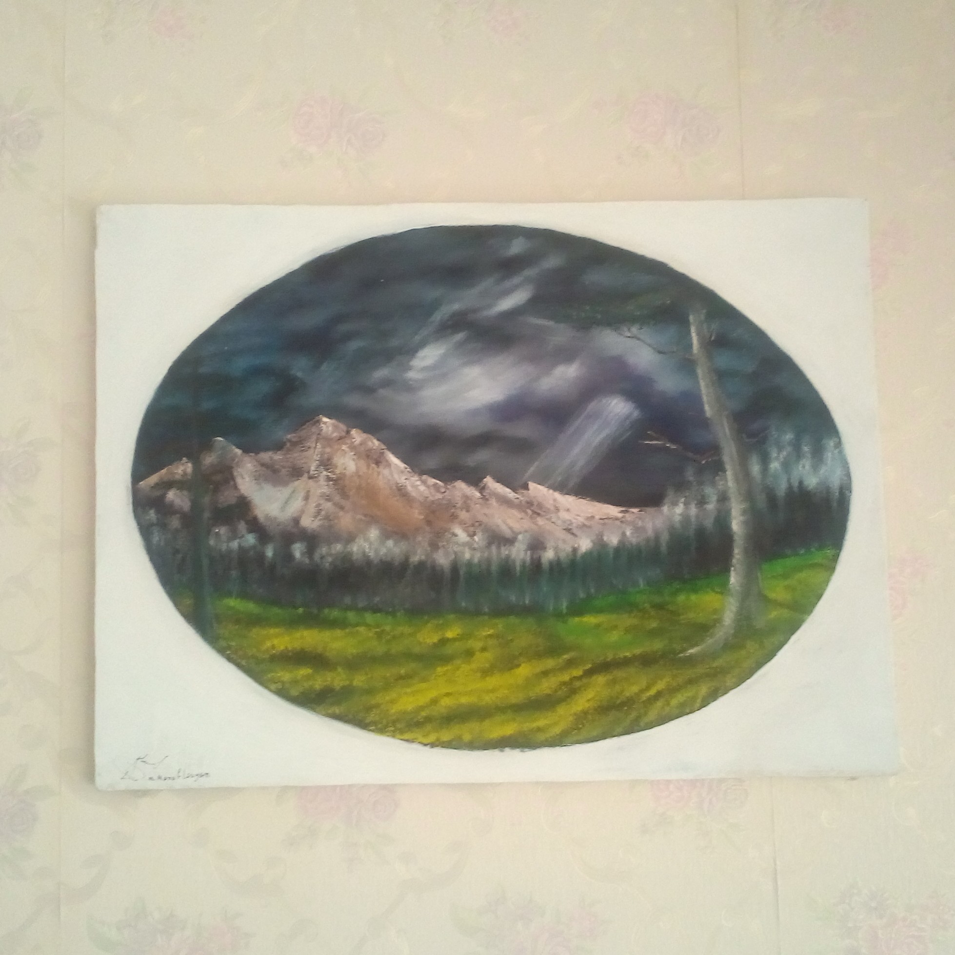 نقاشی شب جنگل