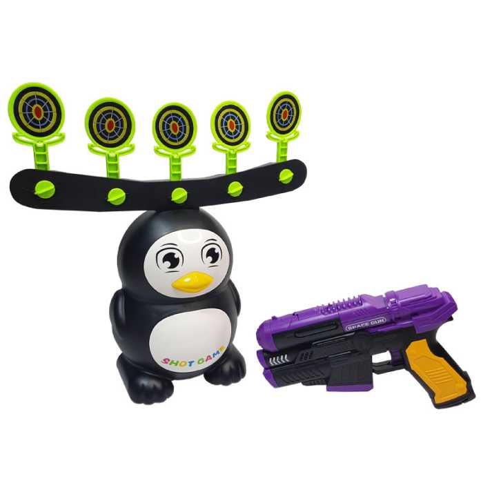 اسباب بازی تفنگ هدف گیر پنگوئنی موزیکال