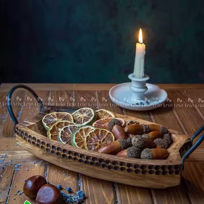 کاسه چوبی فلزی مدرن