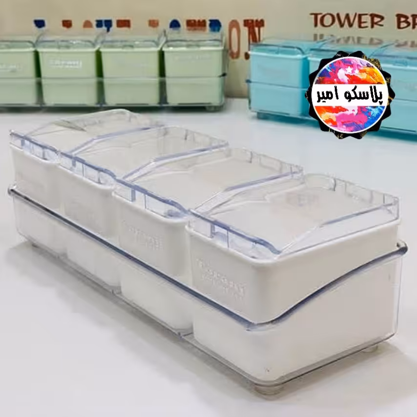 جا  ادویه 4 تایی ترنج قاشق دار رنگ موجود:سفید 