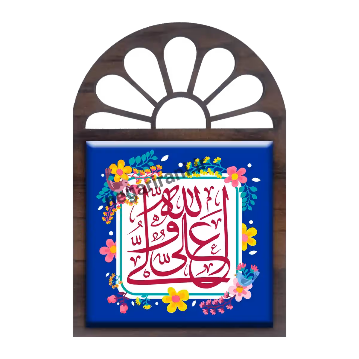 تندیس کاشی پنجره ای علی ولی الله 2D 171