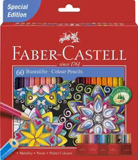 مداد رنگی 60 رنگ جعبه مقوایی فابرکستل