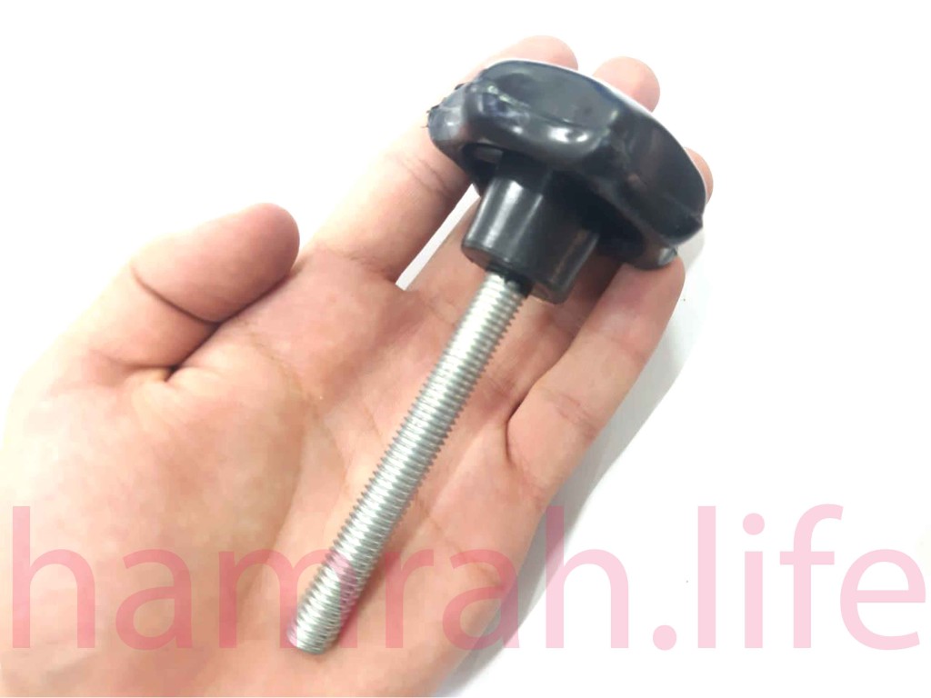 پیچ خروسکی فلکه ای 10 هفت پر ارتفاع رزوه 80 mm