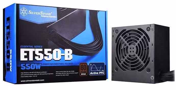 منبع تغذیه کامپیوتر سیلوراستون مدل Essential SST-ET550-B