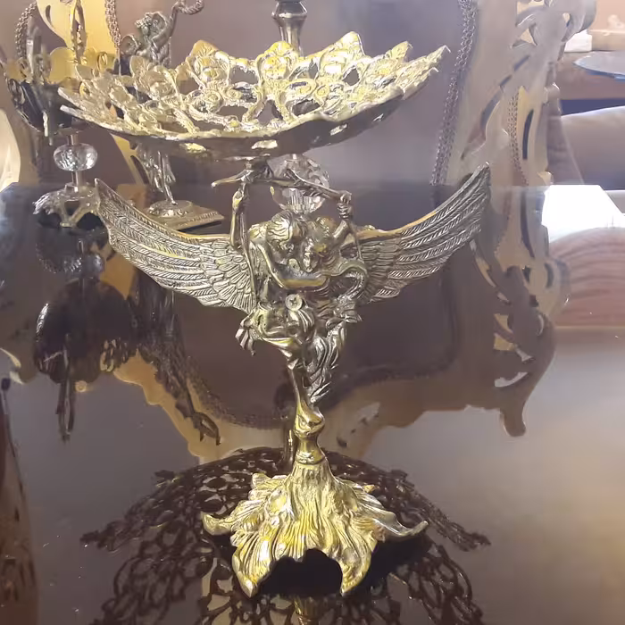 شیرینی خوری برنز عروس و داماد سنگین 