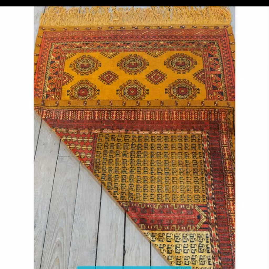 فرش دستبافت دورو ابریشم 1 متری