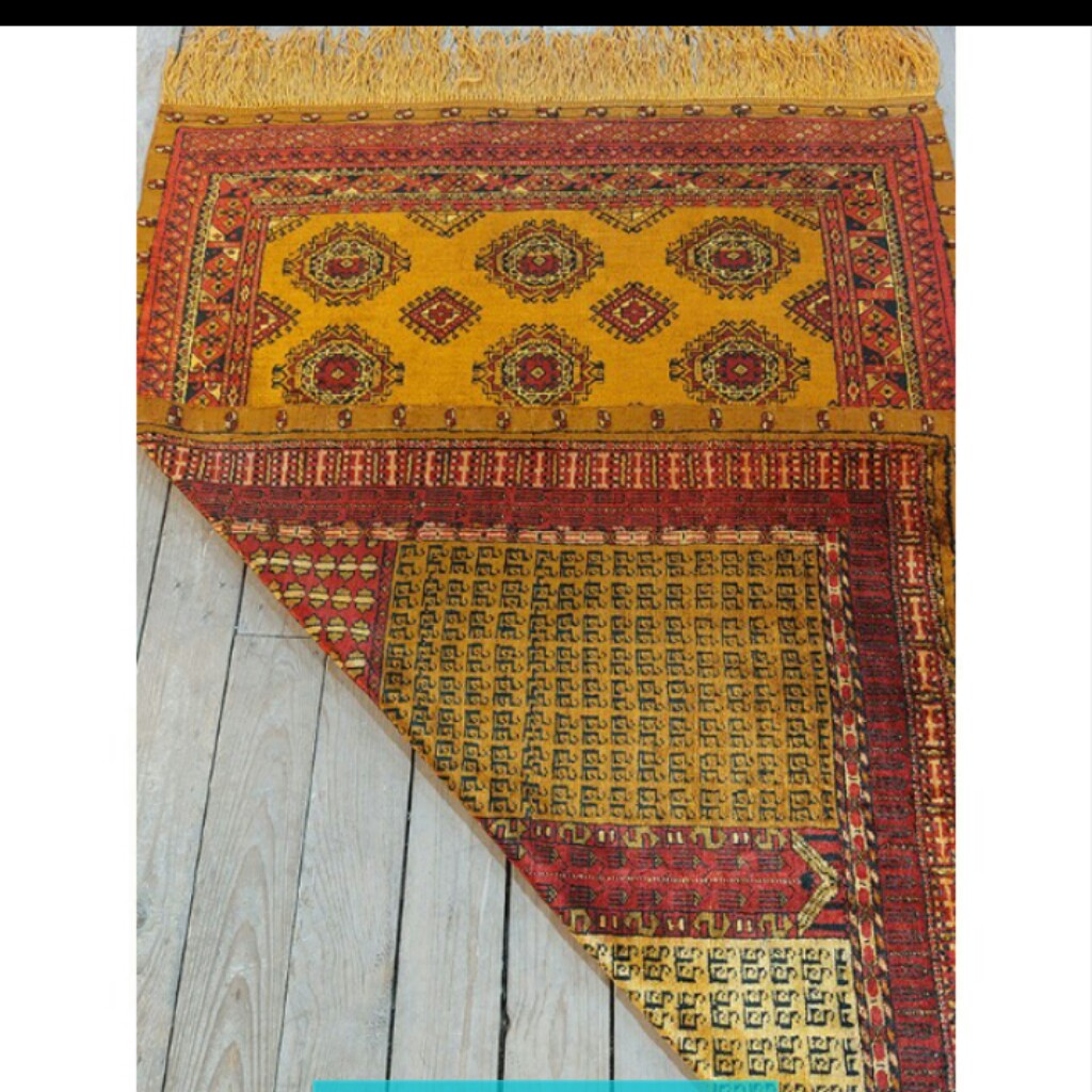 فرش دستبافت دورو ابریشم 1 متری