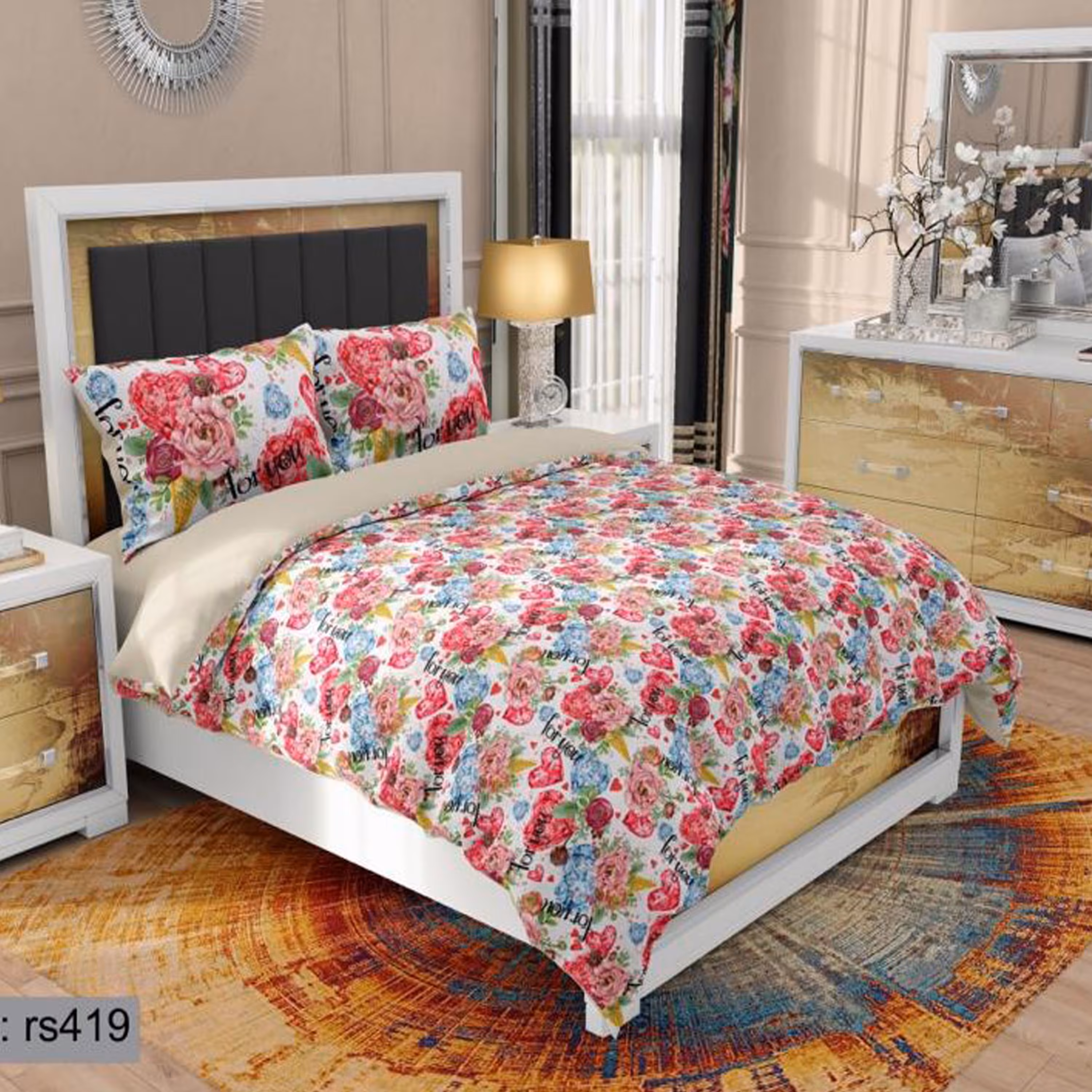 سرویس روتختی 1 نفره تنسل چاپی برندترک لند (Turk Land)  کد rs 419