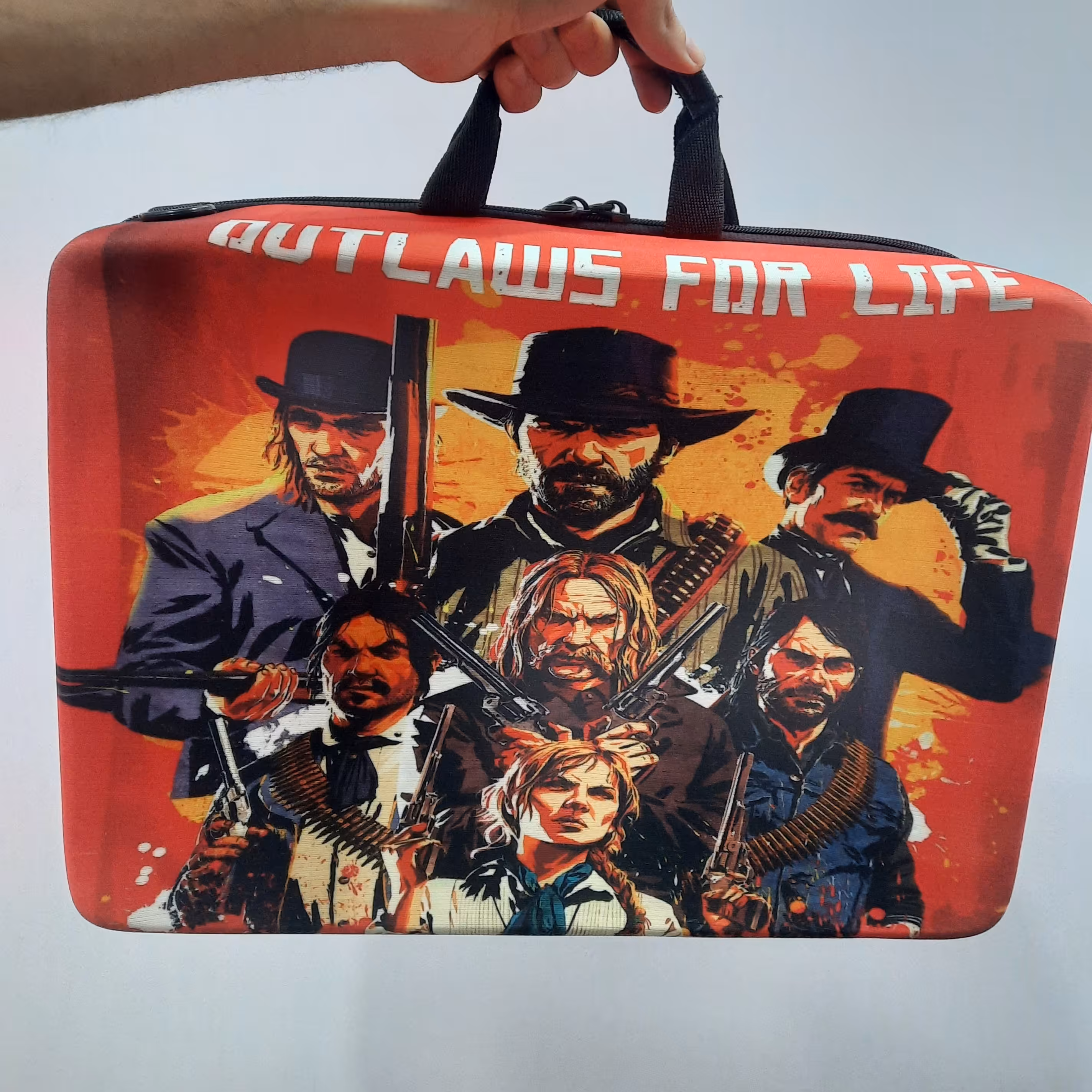 کیف محافظ وحمل کنسول بازی ps5 طرح Reddead 2 