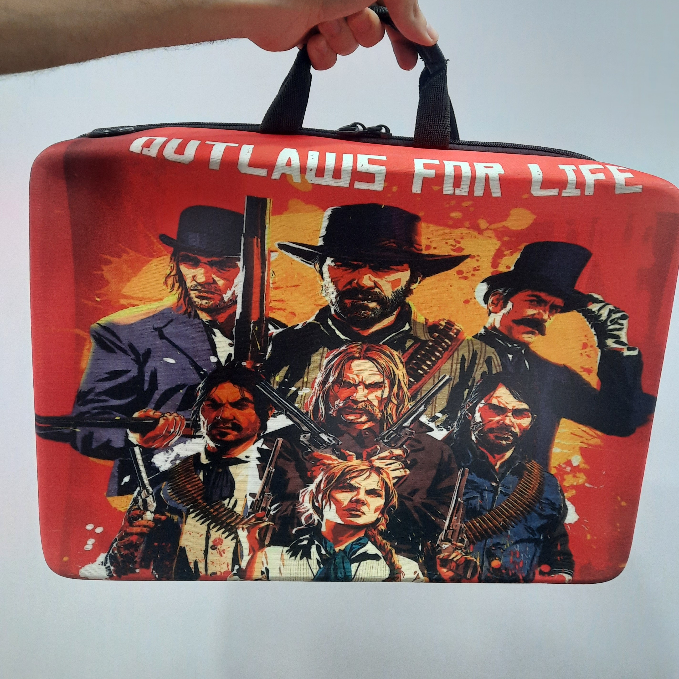 کیف محافظ وحمل کنسول بازی ps5 طرح Reddead 2