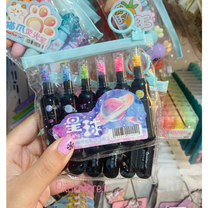 هایلایتر کهکشانی 6 رنگ باکیفیت عالی (پک6عددی)