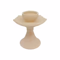 شمعدان سفالی خام مدل کمانی