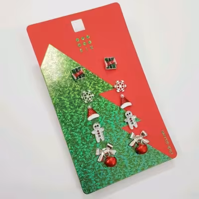 پک پنج جفتی گوشواره گلگوش کریسمسی ، کار فوق العاده زیبا و فانتزی