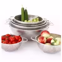 آبکش استیل 6تکه ضخیم مارک مکسی براق وضد زنگ