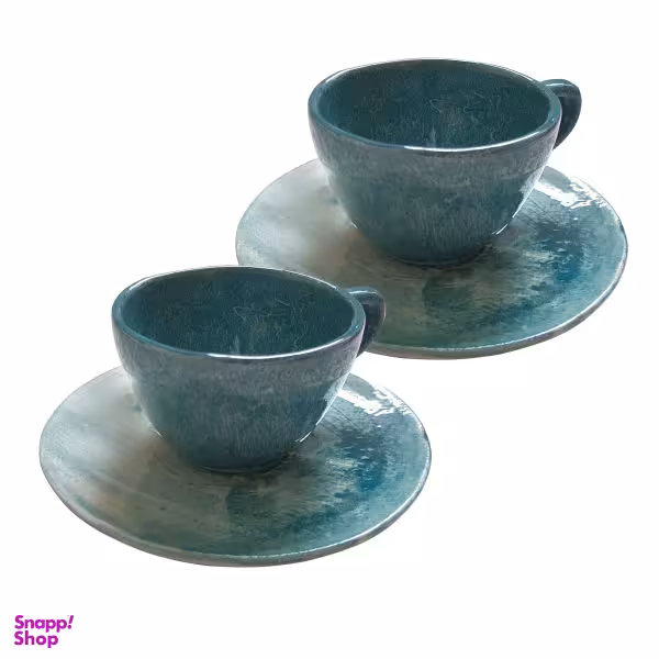 ست 4 تکه فنجان و نعلبکی سرامیکی کد F1