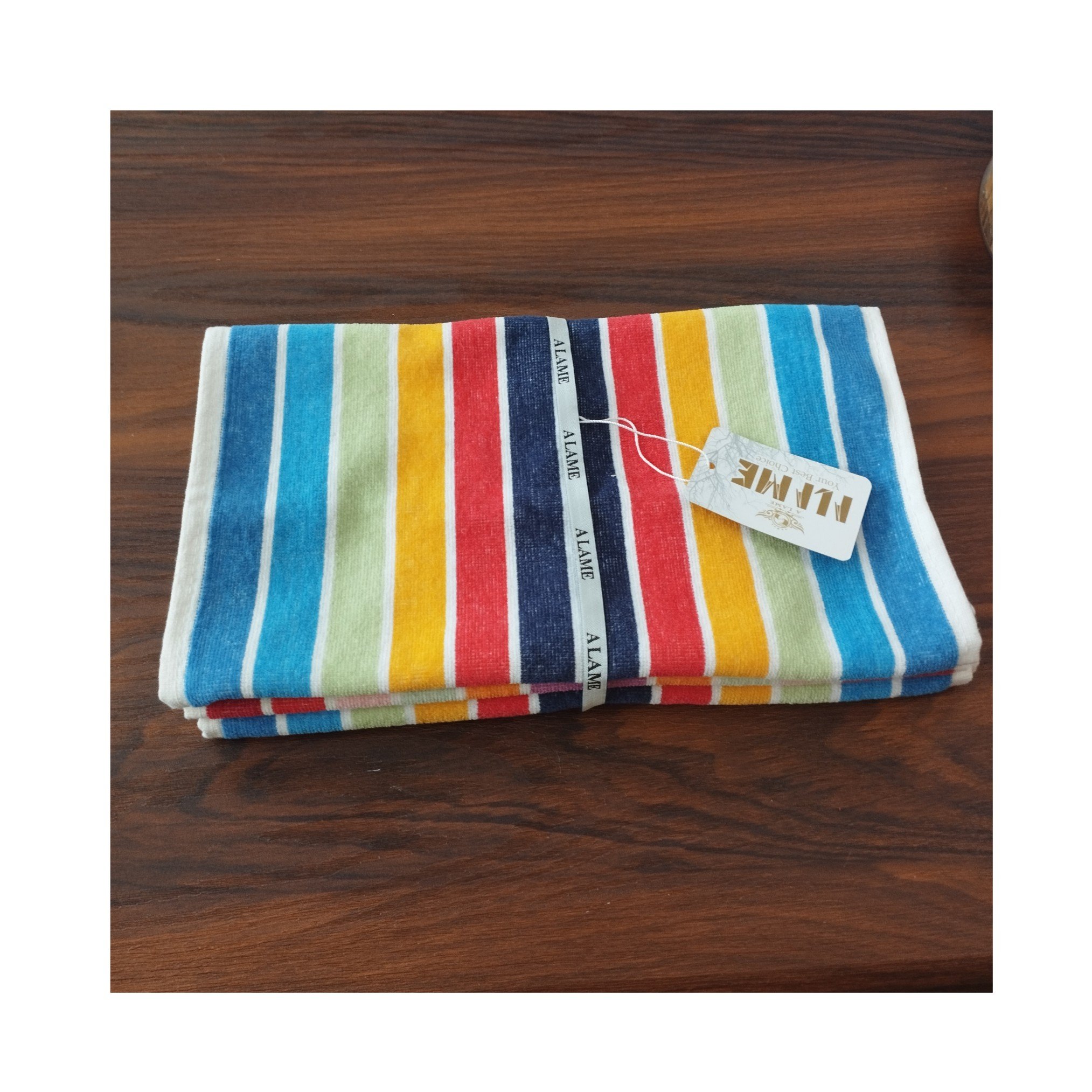 حوله دستی مجموعه سه عدیی طرح رنگین کمانی 