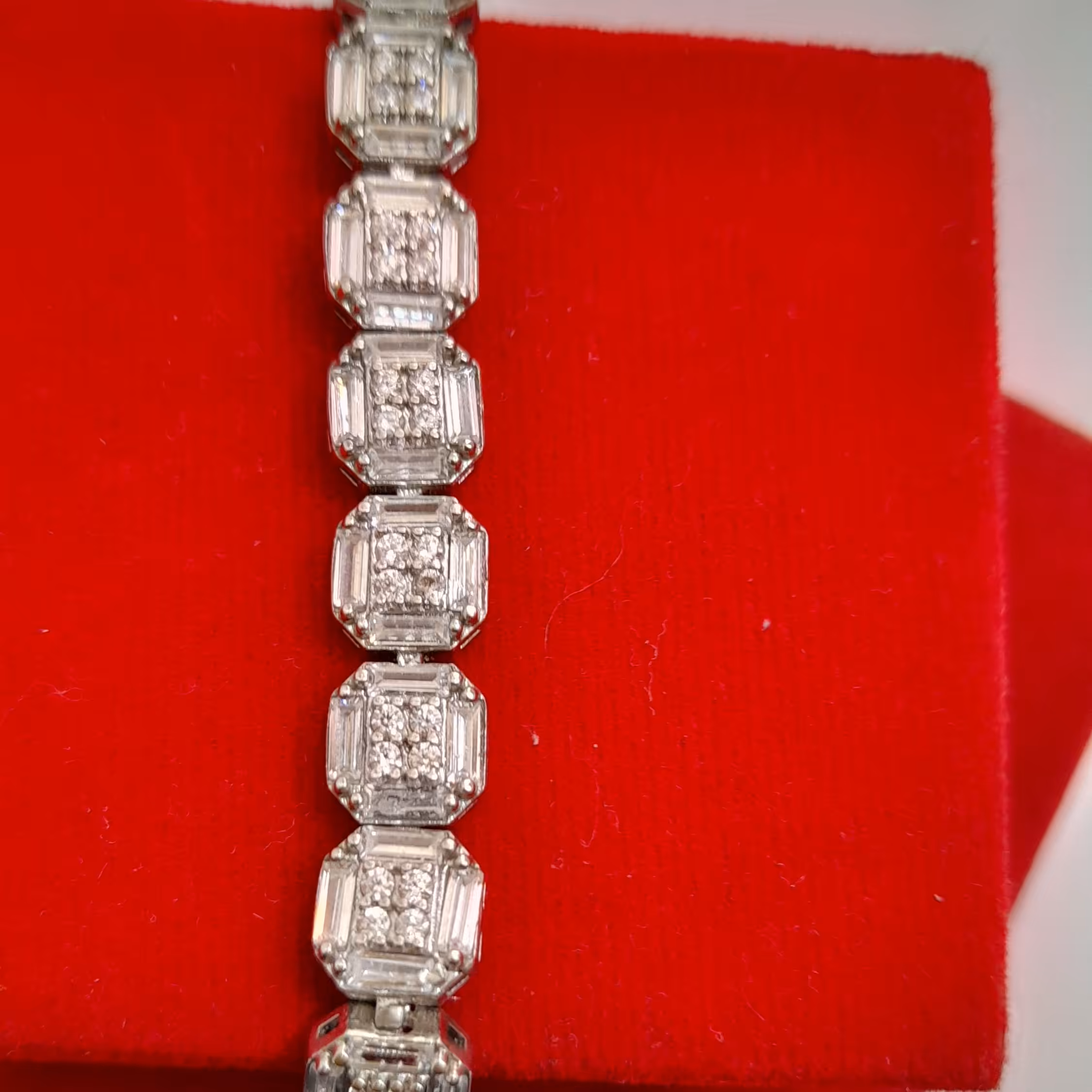 دستبند نقره،نگین اتمی و ملیله ای