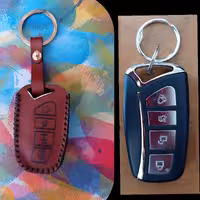 کاور چرمی ریموت دزدگیر  طراحی  چرم چکاوک قابل اجرا با چرم و رنگ دلخواه 