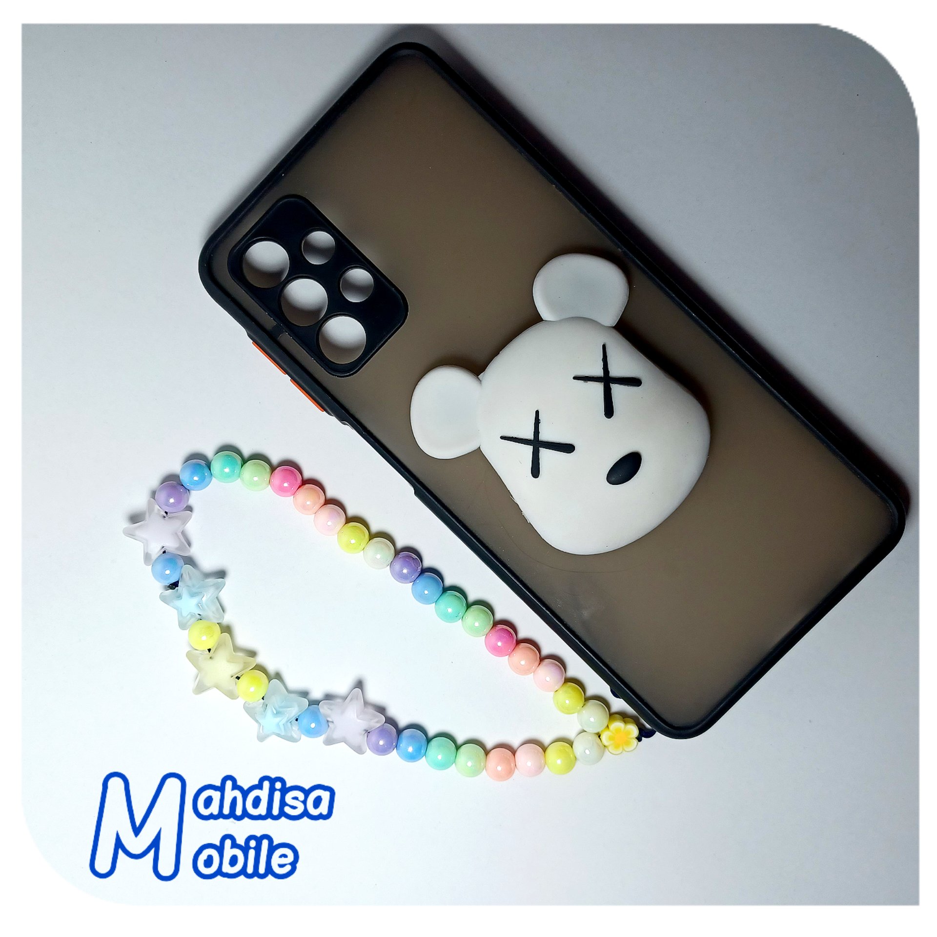 بند آویز گوشی طرح گل پاستیلی مقاوم و زیبا