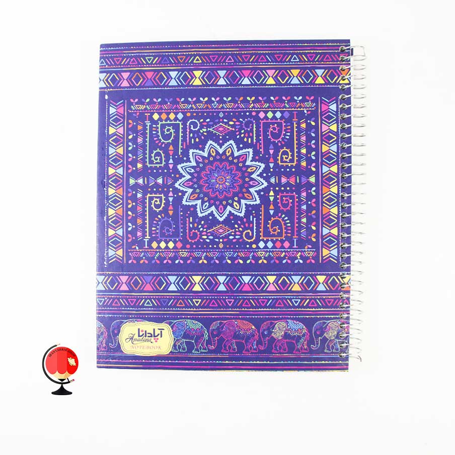 دفتر مشق 100برگ سیمی طرح سنتی جلد سخت آپادانا