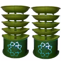 گلدان طبقاتی نیم گرد فلاورباکس طبقاتی طرح ورودی هیلدا مدل V-9