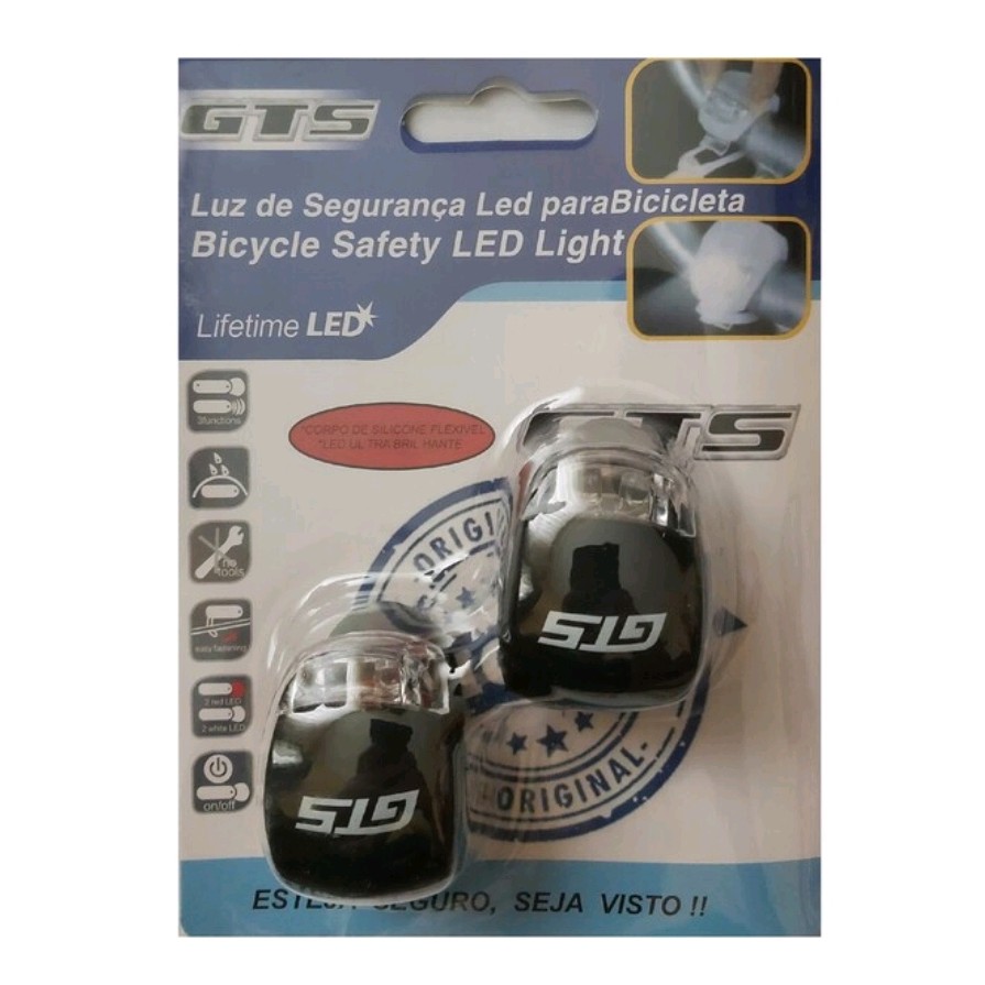 چراغ عقب و جلو دوچرخه برند GTS با کیفیت بسته 2 عددی