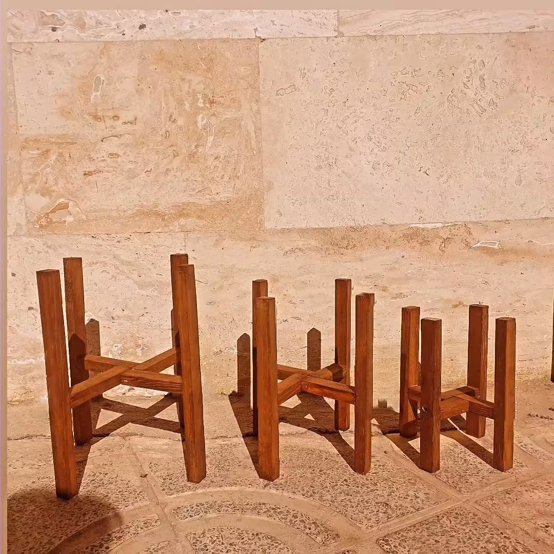 پایه گلدان چوبی پک سه عددی سفارشی 