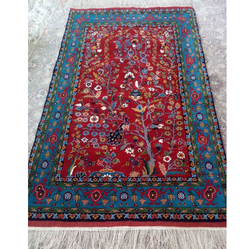 فرش دستباف درختی 3متری - چله و گل ابریشم - کد 1/54