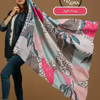 روسری نخی  دخترانه دست دوز دیجیتالrosa