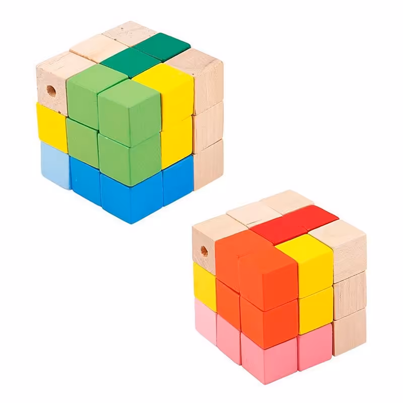 اسباب بازی مکعب هوش چوبی پیکاردو کد BZ-08-B