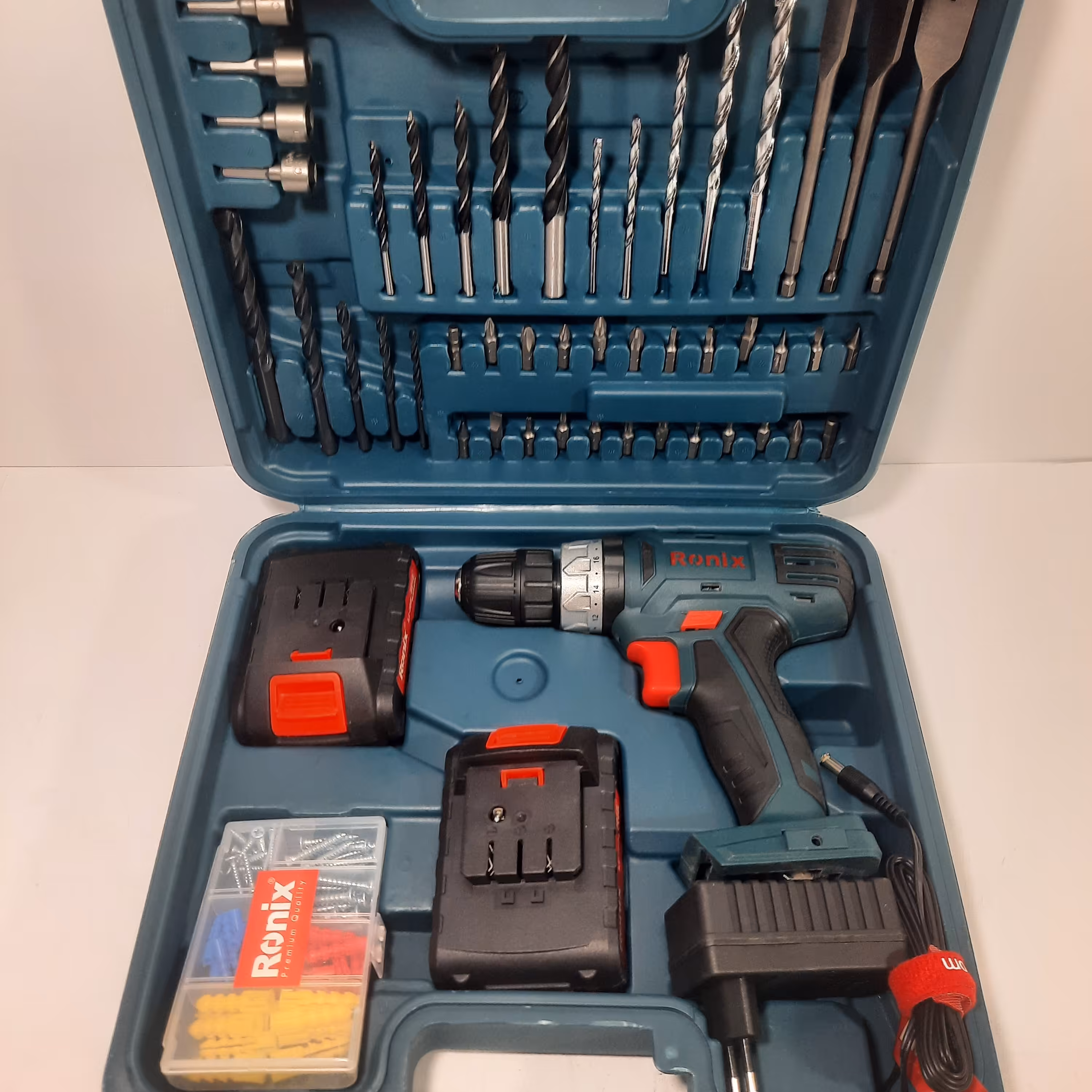 کیت دریل شارژی 18 ولت رونیکس دو  باتری مدل RS-8019