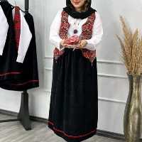 سه تیکه جلیقه تافته دامن مخمل درجه یک و شومیز تترون الهه (ویژه یلدا)