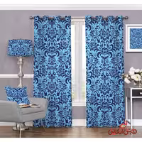پرده سنتی آبی کد 3288