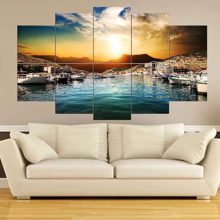 تابلو شاسی 10 تیکه طرح اسکله سایز 100X60