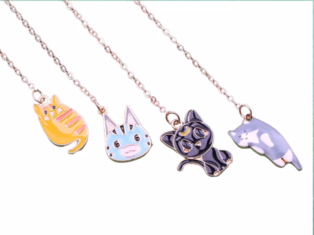 بوک مارک فلزی گربه (تنوع طرح)