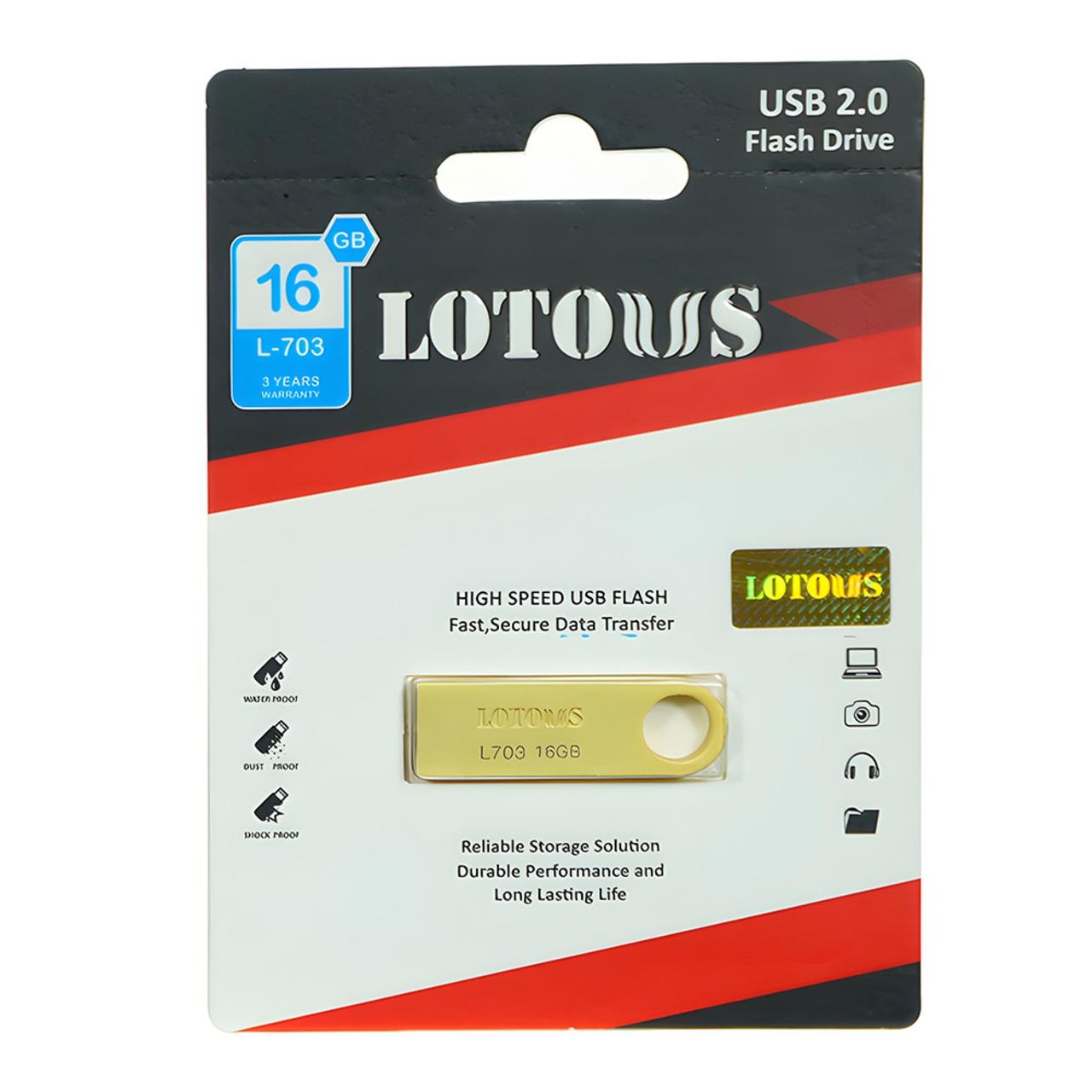 فلش مموری لوتوس مدل 703 ظرفیت 16 گیگابایت
