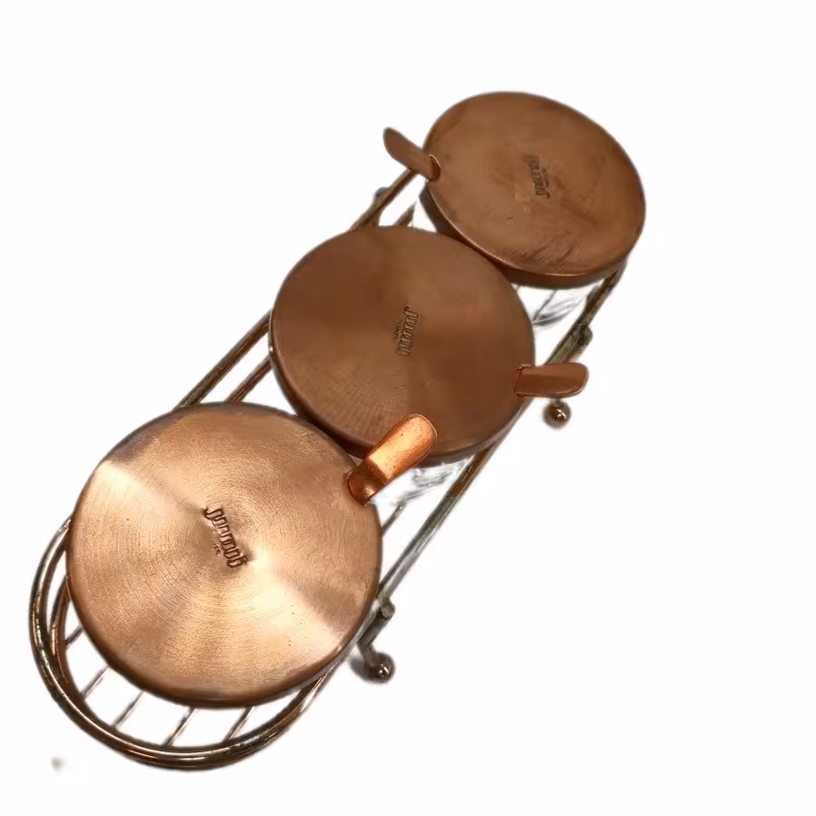 ست جا ادویه ای سرامیکی پایه چوبی مدل بردبار