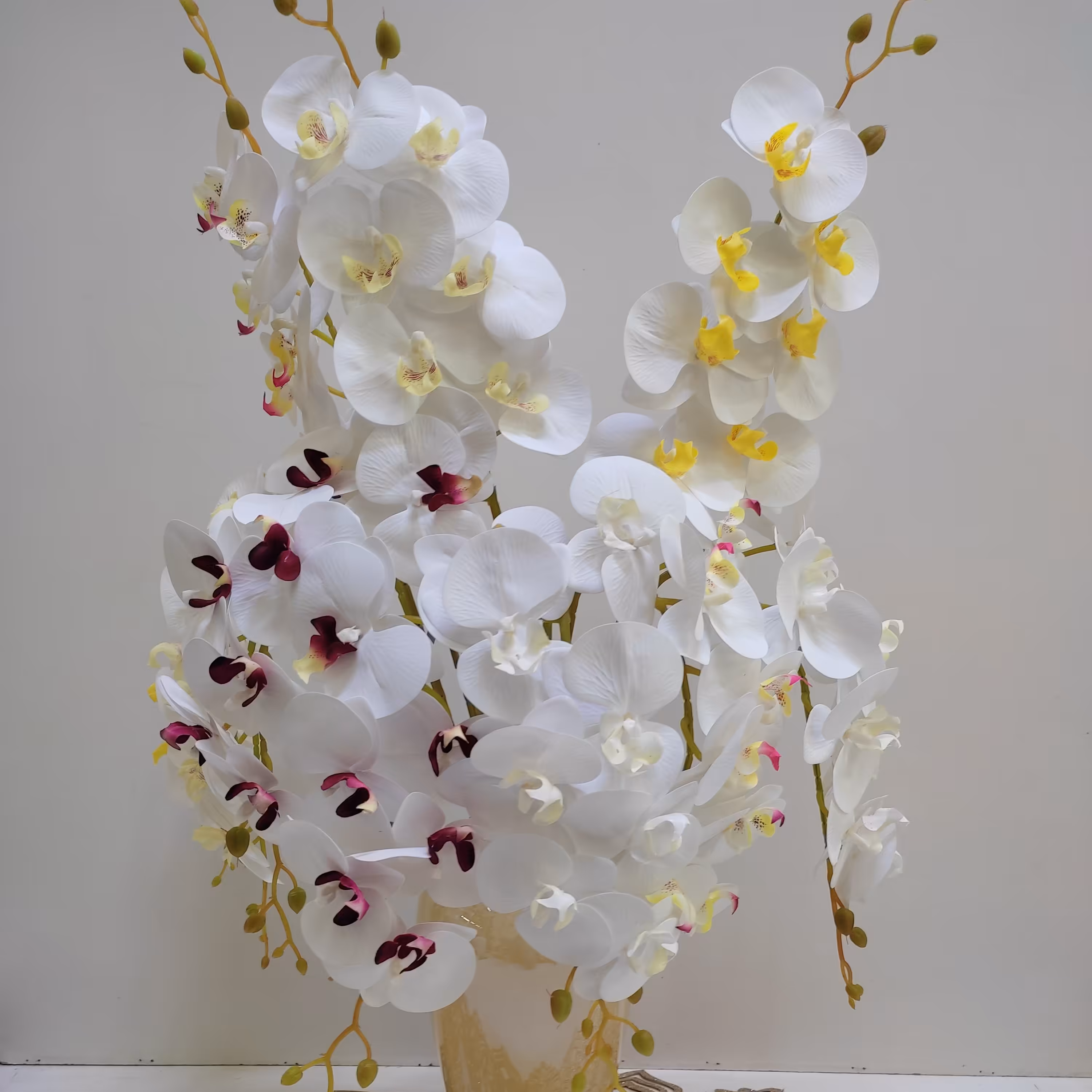 شمشاد آویز وارکیده مصنوعی  7گل لمسی