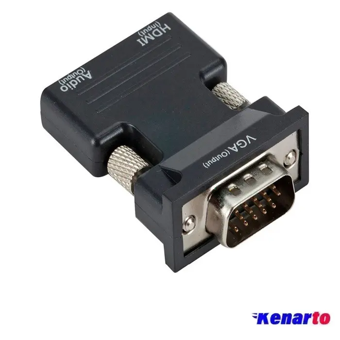 تبدیل HDMI ماده به VGA نر با پورت صدا