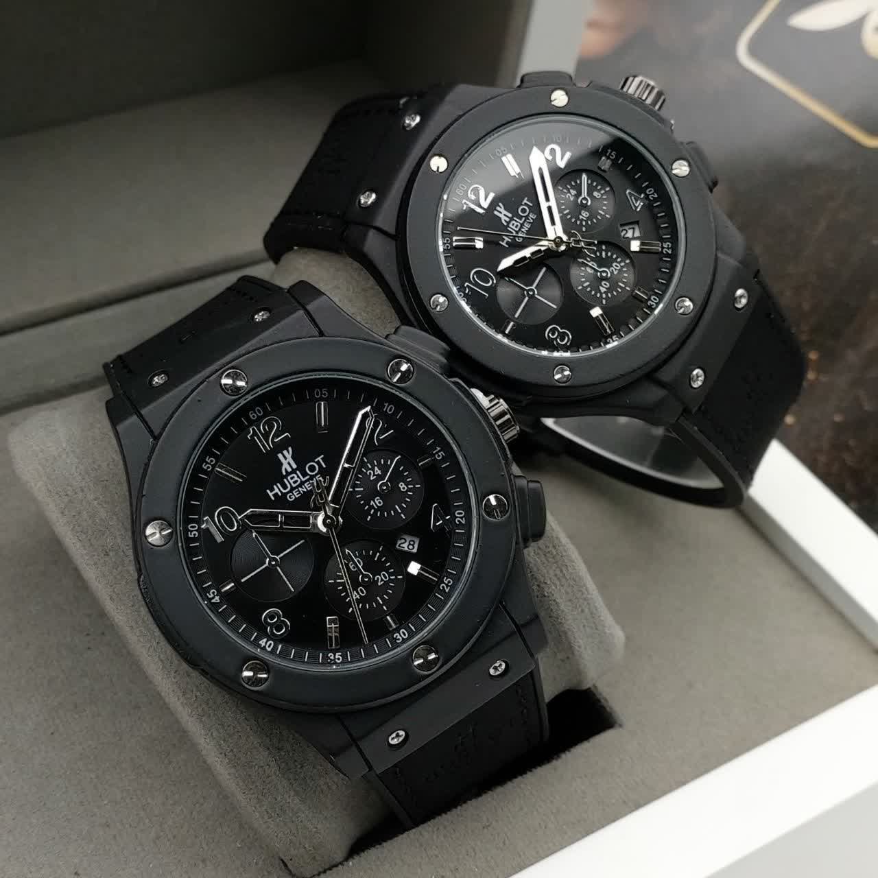 ساعت ست طرح هابلوت مردانه و زنانه بند رابر( لاستیک) روکش دار بدنه فلزی