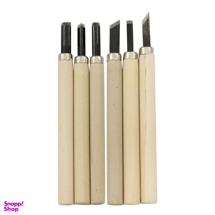 مغار طرح دسته چوبی مجموعه 6 عددی