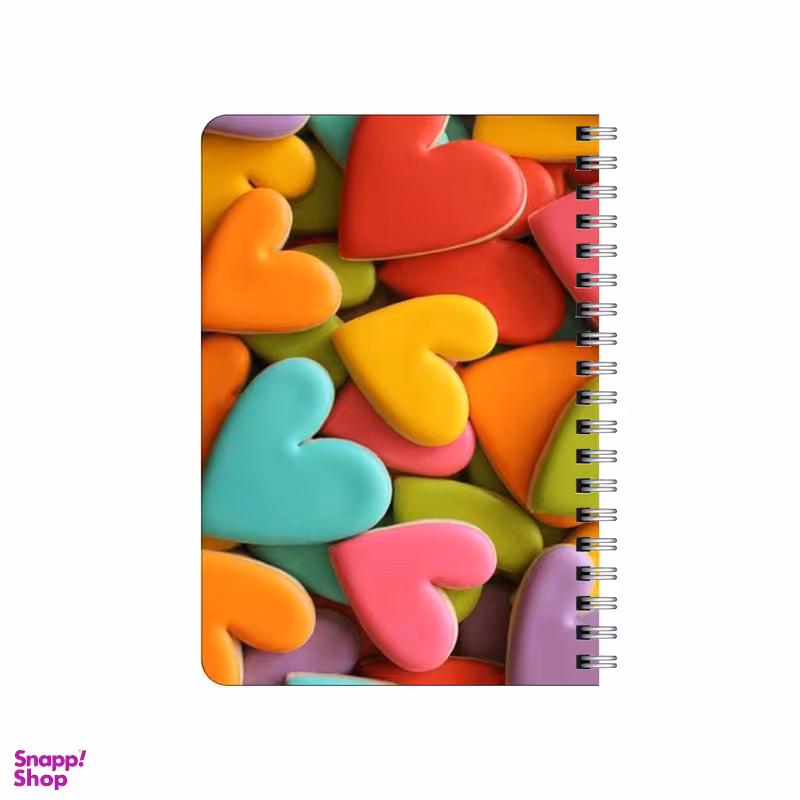 دفترچه یادداشت بامبیلیپ مدل چوبی طرح پترن شیرینی قلبی کد 3185966