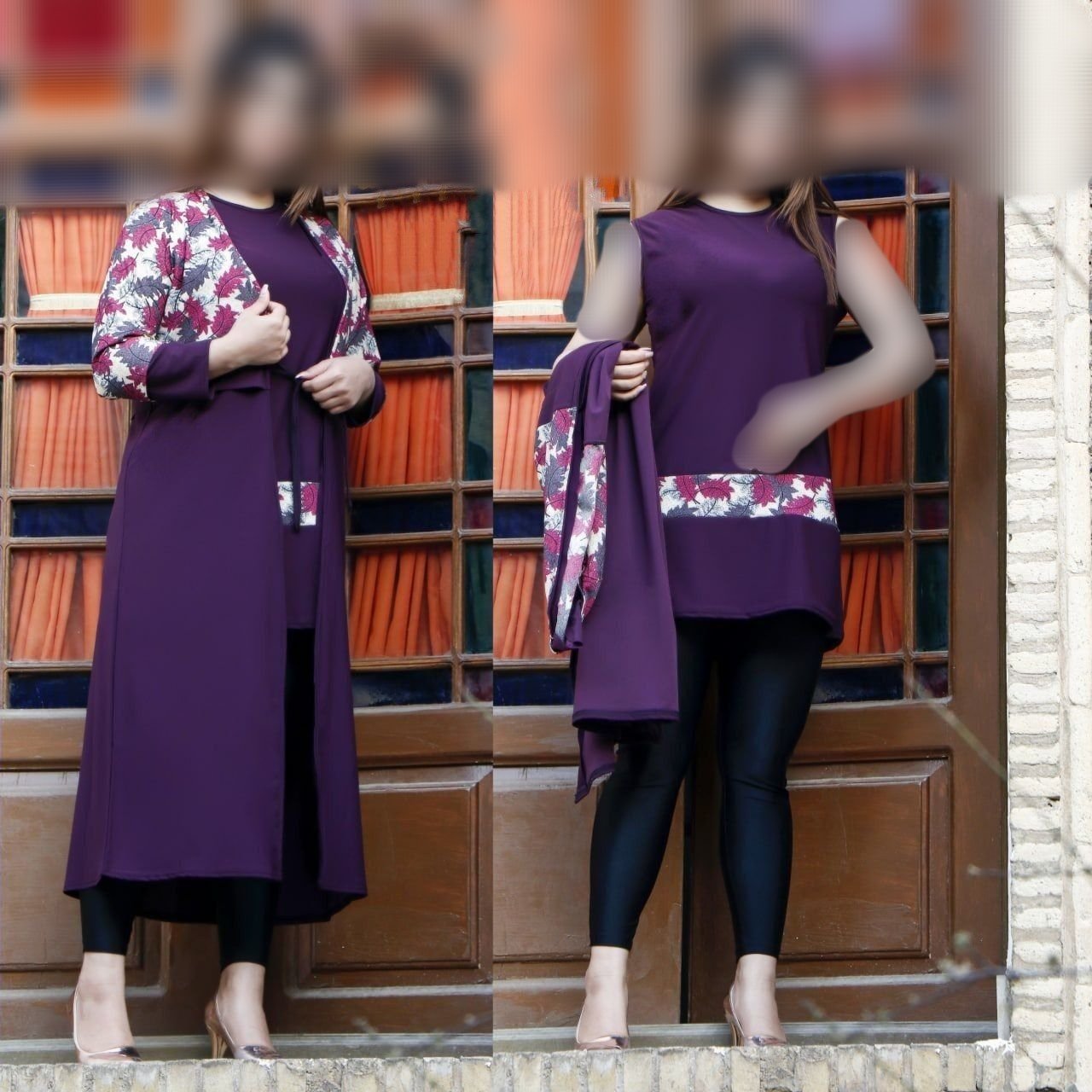 مانتو دوتیکه زنانه مدل مریلا