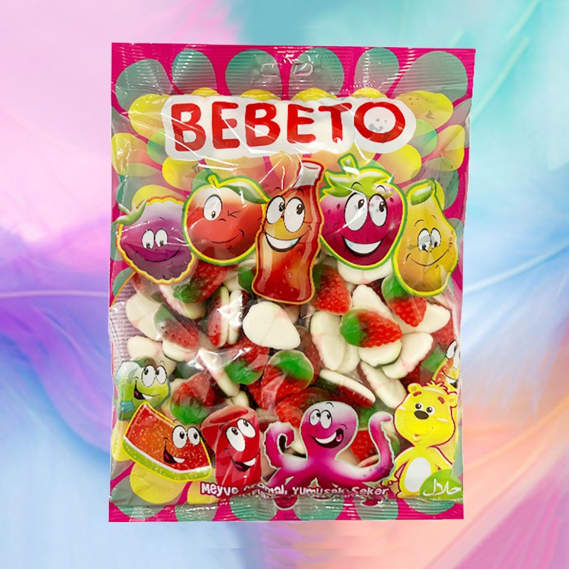 پاستیل توت فرنگی ببتو bebeto وزن 1000گرم