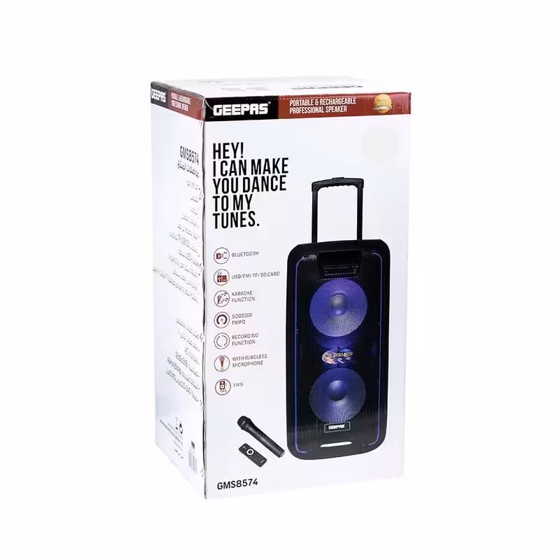 اسپیکر شارژی بلوتوثی جیپاس مدل 8574