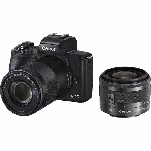 دوربین بدون آینه کانن Canon EOS M50 Mark II KIT 15-45mm   55-200mm