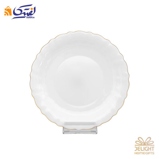 بشقاب پیش دستی اپال دیلایت لب طلایی سایز 20 کد 212 قالب V