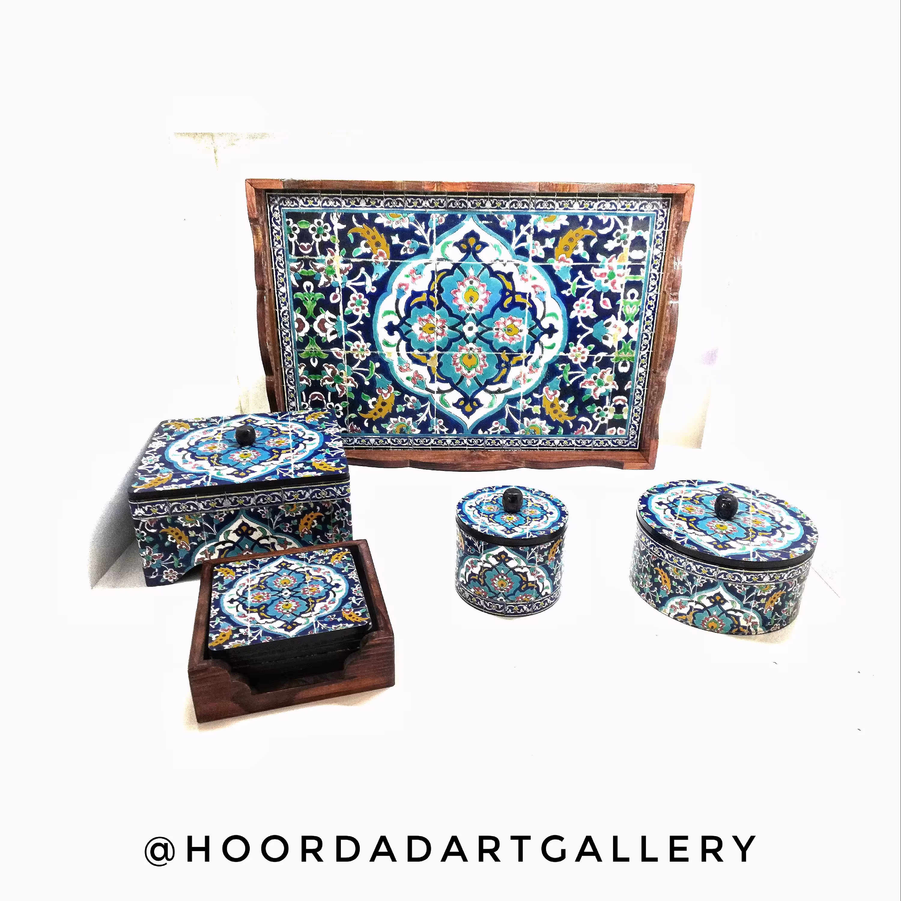 ست پذیرایی چوبی دکوپاژ دستساز 13